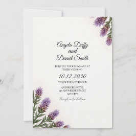 Scottish Thistle Wedding Invitation Inbjudningar