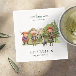 Scottish Thned Födelsedagsfest Pappersservett