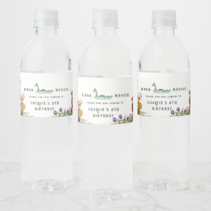 Scottish Thned Födelsedagsfest Vattenflaskor Etikett