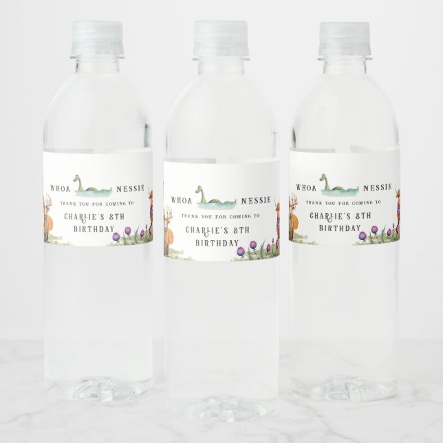 Scottish Thned Födelsedagsfest Vattenflaskor Etikett (Flaskor)