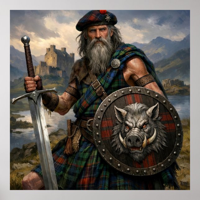 Scottish Warrior Poster (Framsidan)