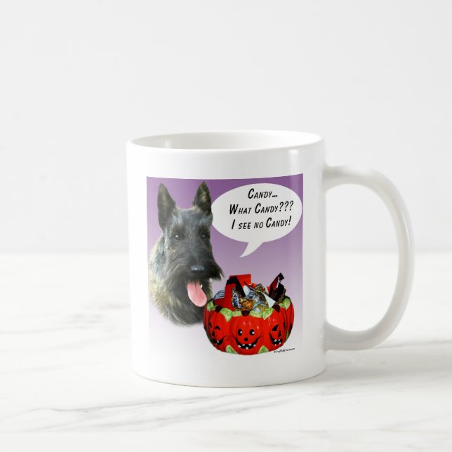 ScottishTerrier Halloween Candy Kaffemugg (Höger)