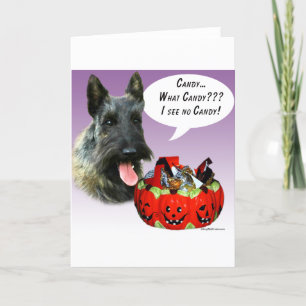 ScottishTerrier Halloween Candy Kort