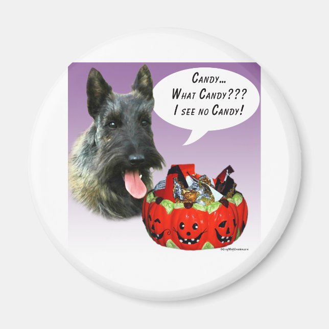 ScottishTerrier Halloween Candy Magnet (Framsidan)
