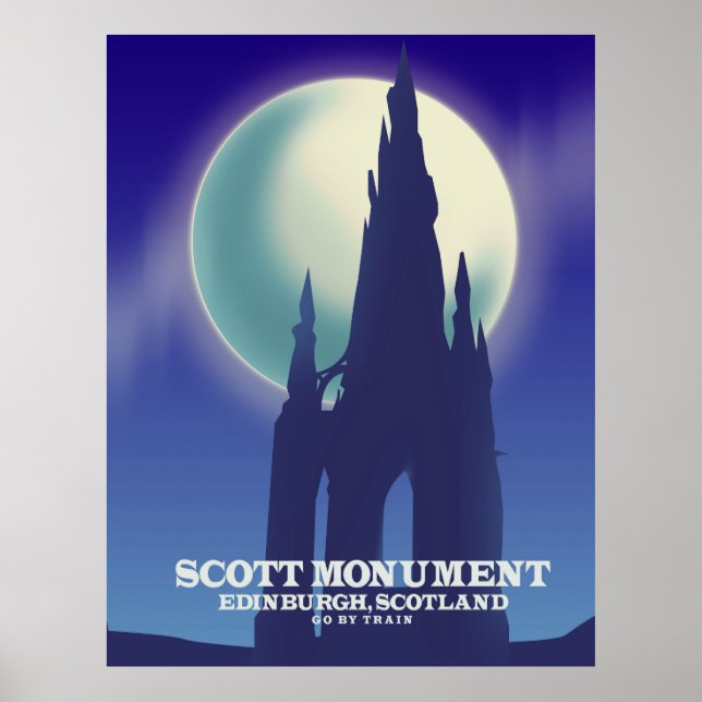 Scottmonumentet, Edinburgh,Skottland Poster (Framsidan)