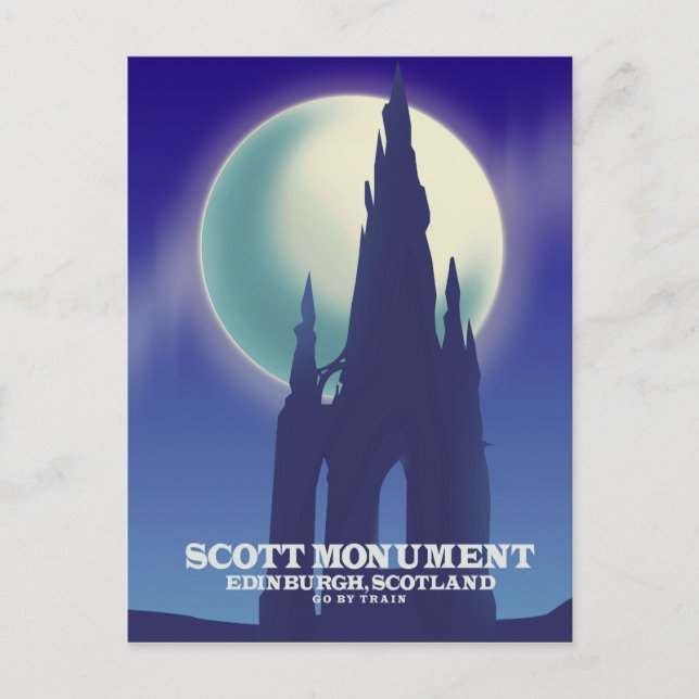Scottmonumentet, Edinburgh,Skottland Vykort (Framsida)