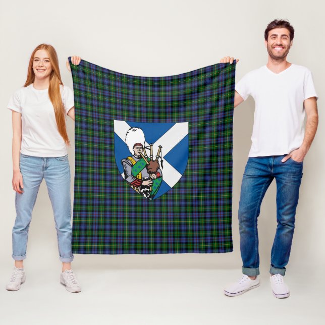 Scotts Baillie Jakt Rutig Plaid Fleecefilt (På plats)