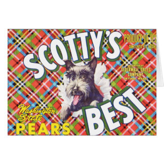 Scotts Bästa Päron - Fruktlåsetikett Hälsningskort