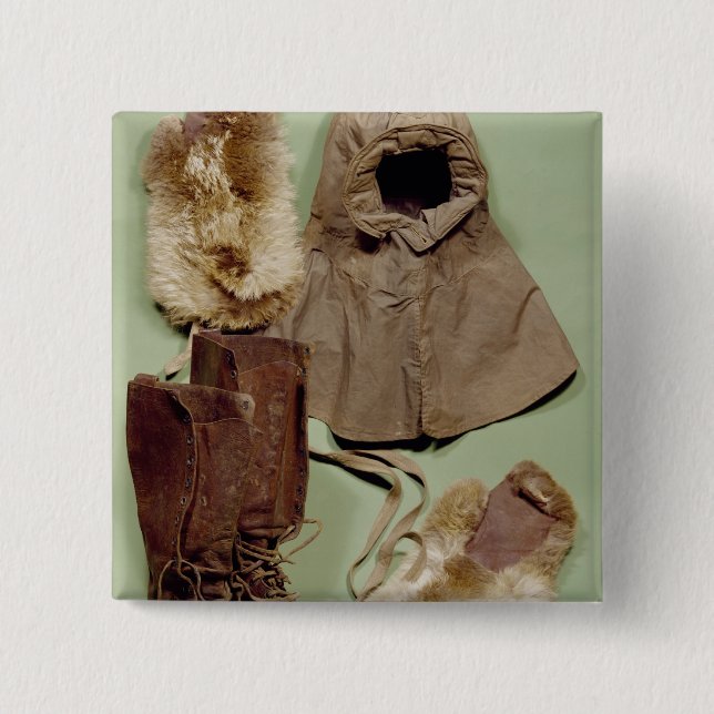 Scotts bekläda som används på antarcticen knapp (Framsida)