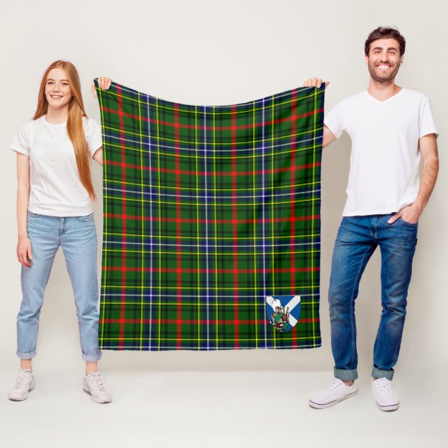Scotts Bisset Mönster Tartan Rutmönster Fleecefilt (På plats)