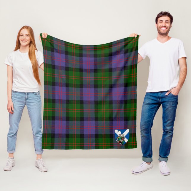 Scotts Blair Modern Rutmönstrad Rutig Fleecefilt (På plats)