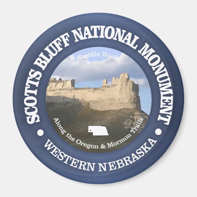 Scotts Bluff National Monument Magnet (Framsidan)