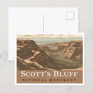 Scotts Bluff National Monument Nebraska USA Travel Vykort