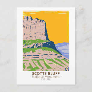 Scotts Bluff National Monument Nebraska Vintage på Vykort