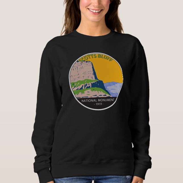 Scotts Bluff National Monument Nebraska Vintage  T Shirt (Framsida)