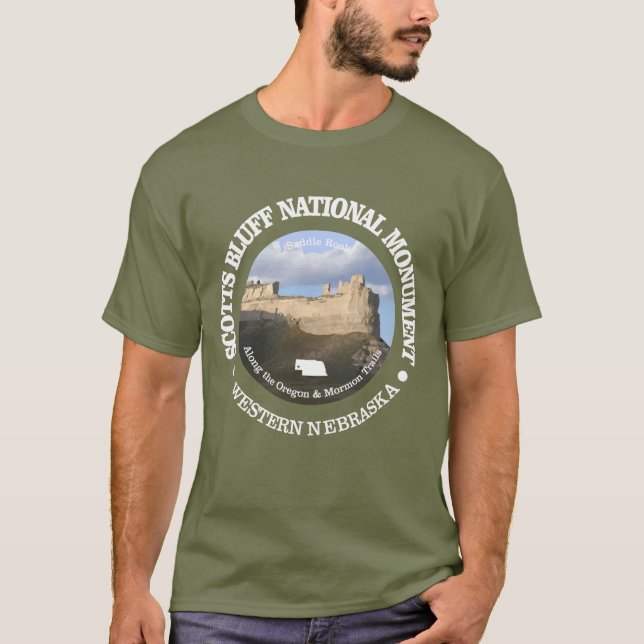 Scotts Bluff National Monument T Shirt (Framsida)