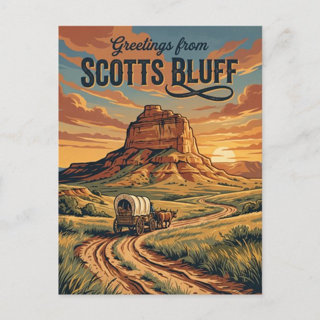 Scotts Bluff National Monument USA Vykort (Framsida)