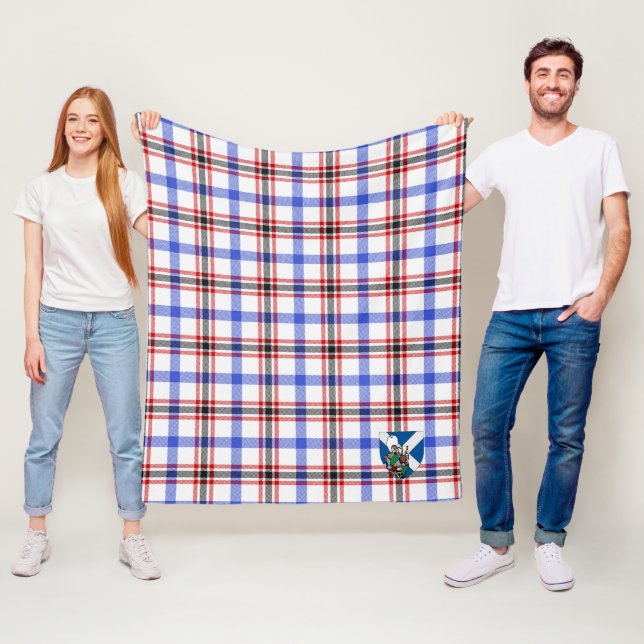 Scotts Boswell Moderna Tartanrutiga Mönster Fleecefilt (På plats)