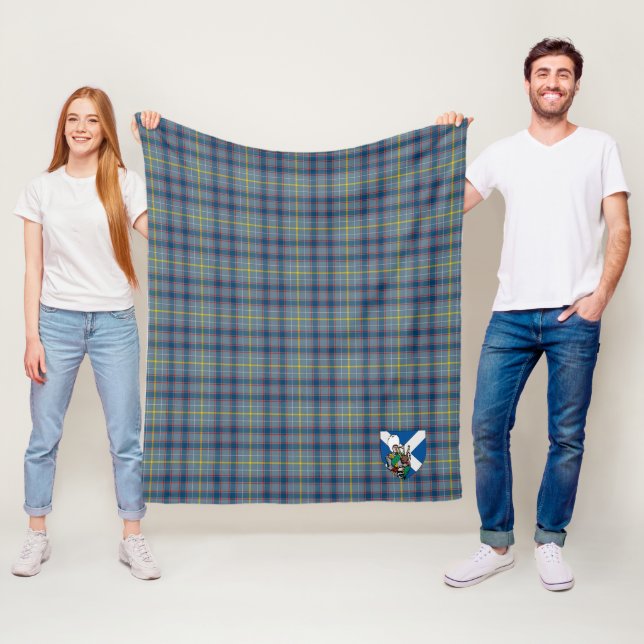 Scotts Boswell Tartan Rutmönster Fleecefilt (På plats)