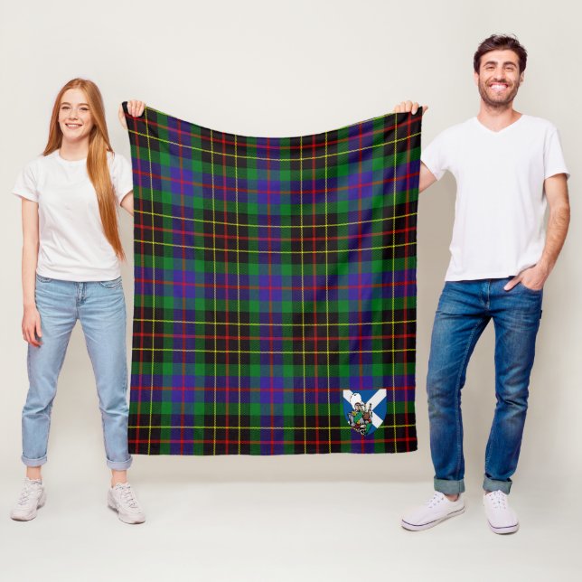 Scotts Brodie Jakt Tartan Rutmönster Fleecefilt (På plats)