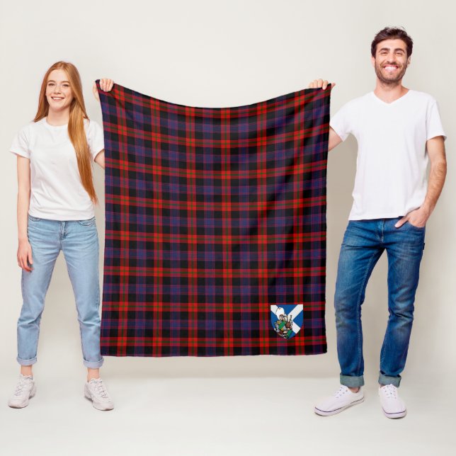 Scotts Broun Modern Rutig Plaid Fleecefilt (På plats)