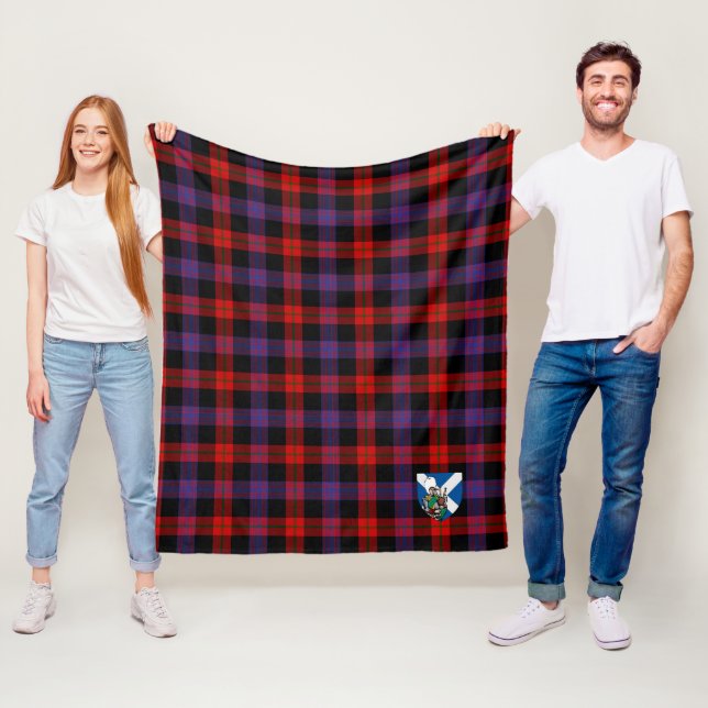 Scotts Brown Moderna Rutmönster Rutig Fleecefilt (På plats)