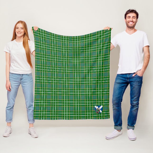 Scotts Currie Tartan Rutmönster Fleecefilt (På plats)