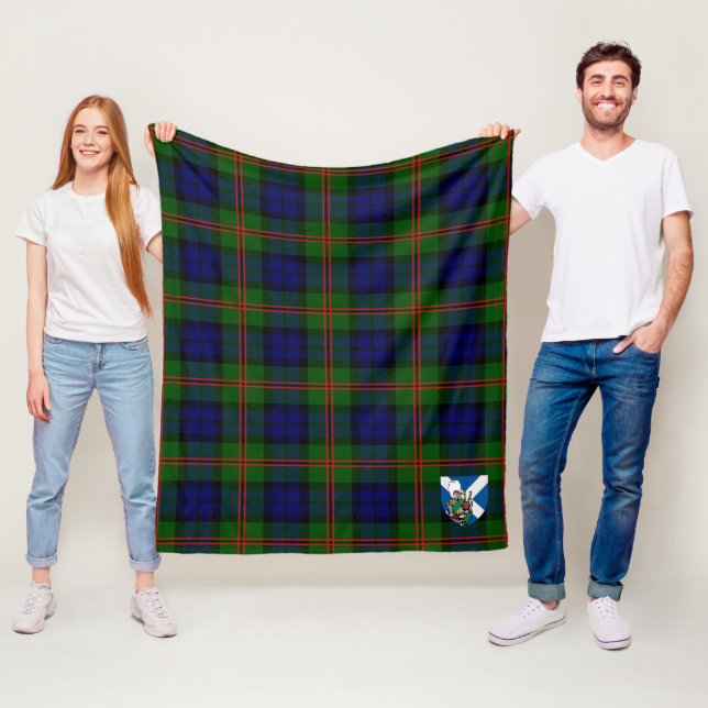 Scotts Dundas-rutig plaid Fleecefilt (På plats)