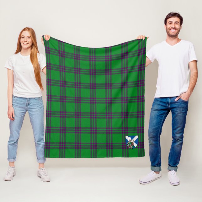 Scotts Elphinstone Jakt-Tartan Rutmönster Fleecefilt (På plats)