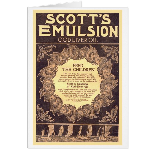 Scott's Emulsion Cod Liver Oil Hälsningskort (Framsidan)