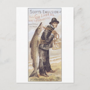 Scotts Emulsion Cod Liver Oil Vykort