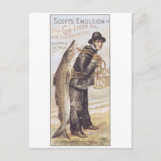 Scotts Emulsion Cod Liver Oil Vykort