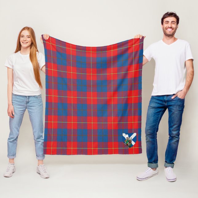 Scotts Galloway Tartan Rutmönster Fleecefilt (På plats)