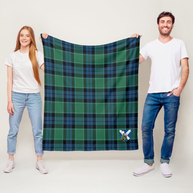 Scotts Graham Av Menteith Uråldrig Tartan Rutig Yl Fleecefilt (På plats)