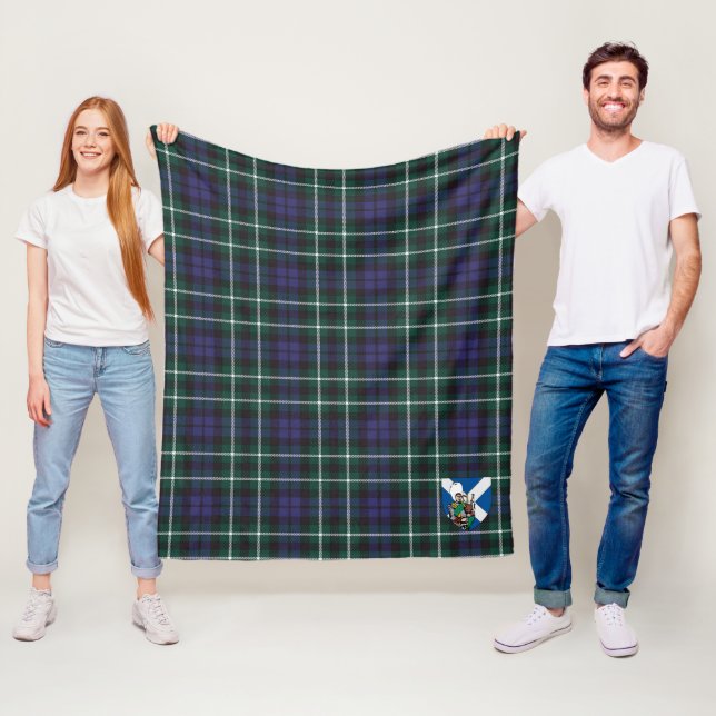 Scotts Graham of Montrose Modern Tartan Plaid Fleecefilt (På plats)