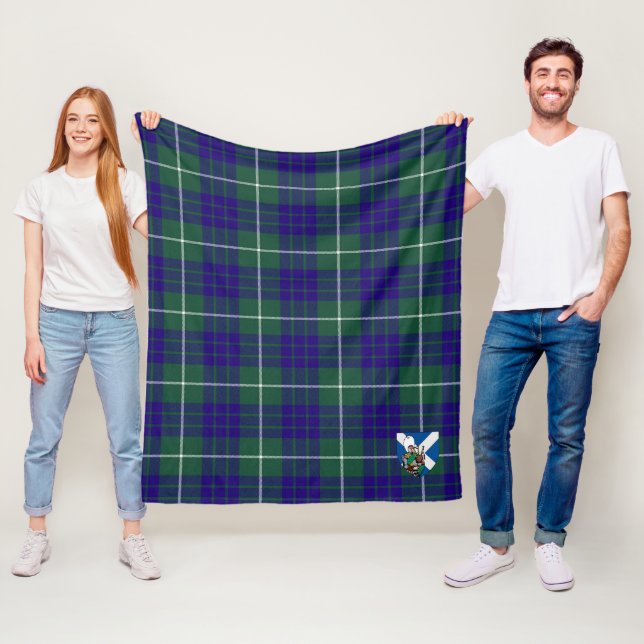 Scotts Hamilton Jakt Modern Tartan Rutig Fleecefilt (På plats)