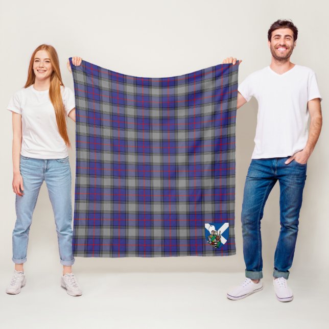 Scotts Kinnaird Tartan Rutmönster Fleecefilt (På plats)