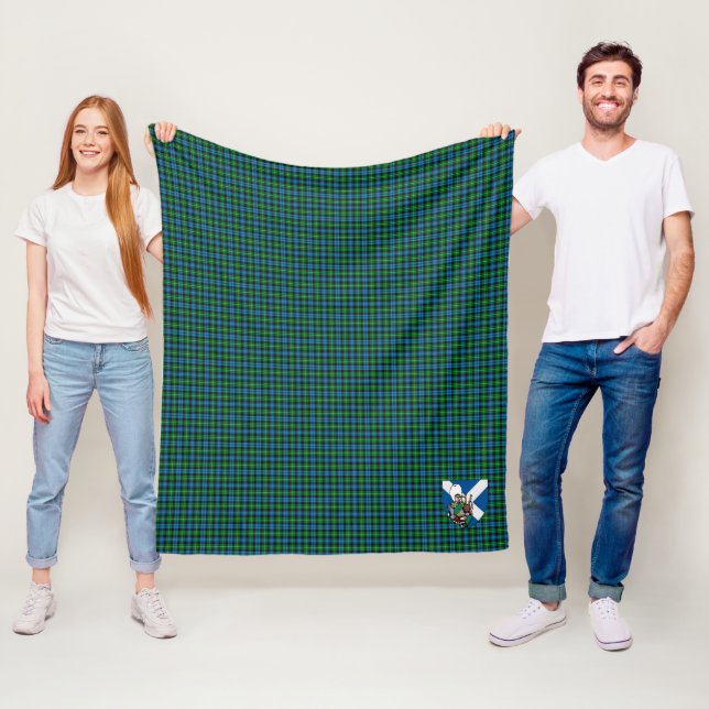 Scotts lammie tartan rutmönster fleecefilt (På plats)