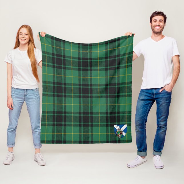 Scotts MacArthur Forntida Tartan-rutig Fleecefilt (På plats)