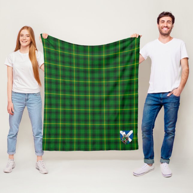 Scotts MacArthur-rutiga pläd Fleecefilt (På plats)