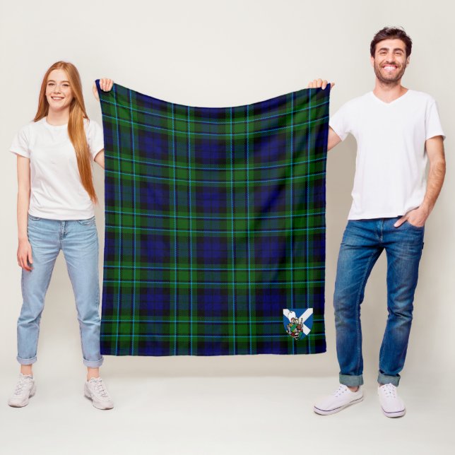 Scotts MacCallum Moderna Rutmönstrade Tyger Fleecefilt (På plats)