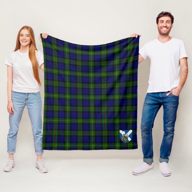 Scotts MacEwan-rutig plaidmönster Fleecefilt (På plats)