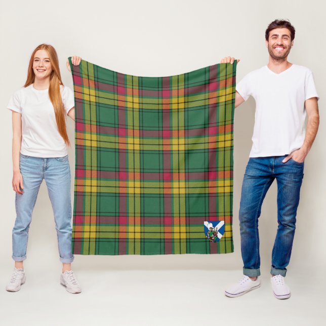 Scotts MacMillan gammaldags tartanrutiga plädar Fleecefilt (På plats)
