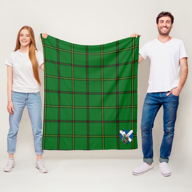 Scotts Mar Stammesrutiga Rutmönster Fleecefilt (På plats)