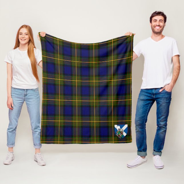 Scotts Muir Tartan Rutmönstrad yllefilt Fleecefilt (På plats)