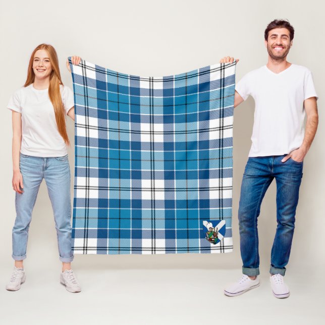 Scotts Robertson Tartan Rutmönster Fleecefilt (På plats)