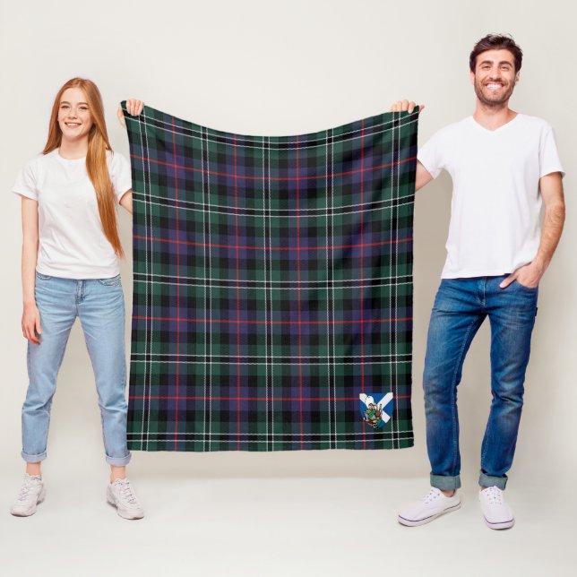 Scotts Rose Jakt Modern Rutig Plaid Fleecefilt (På plats)