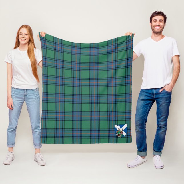 Scotts Shaw Forntida Tartanrutig Fleecefilt (På plats)