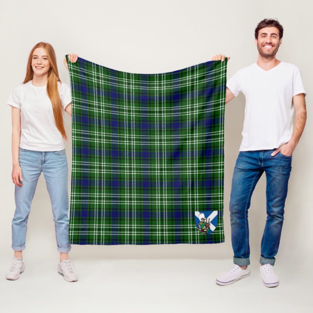 Scotts Spottiswood Tartan Rutmönster Fleecefilt (På plats)