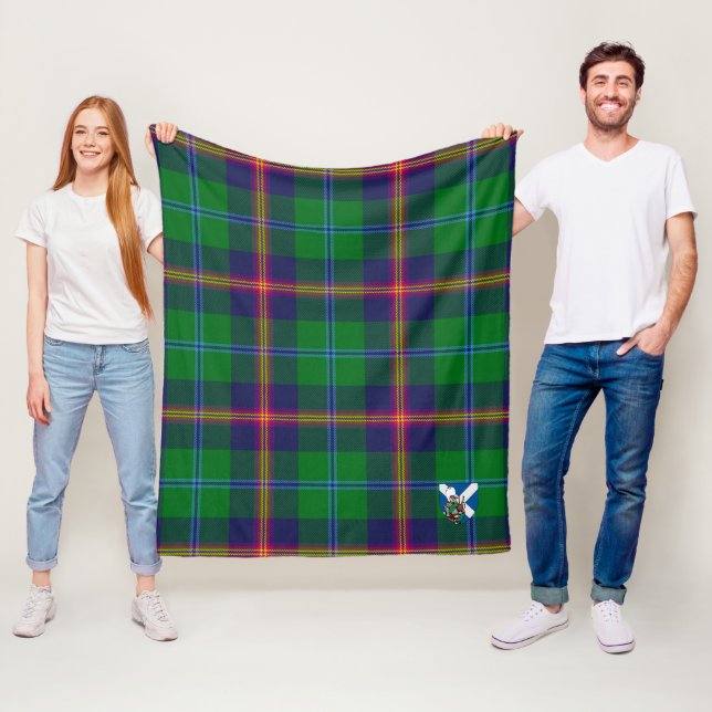 Scotts Young Moderna Rutmönstrade Kläde Fleecefilt (På plats)